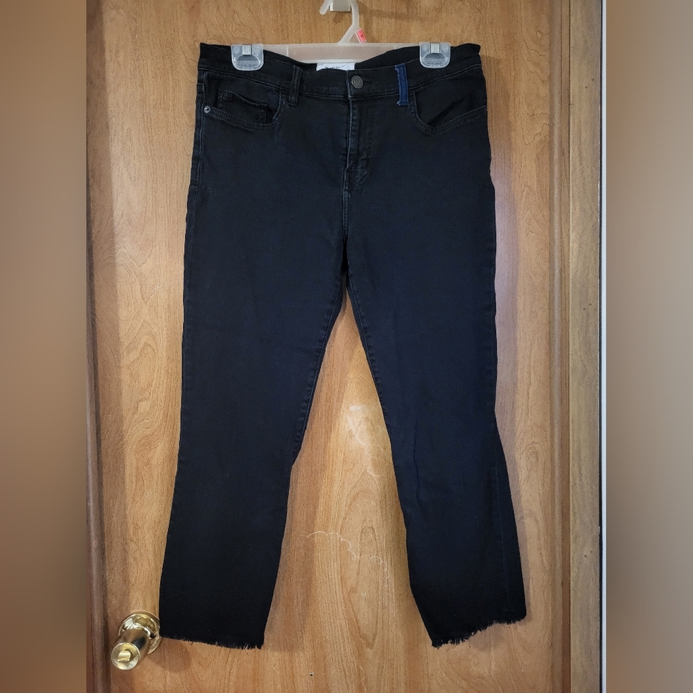 Current/Elliott Black Straight Leg Jeans